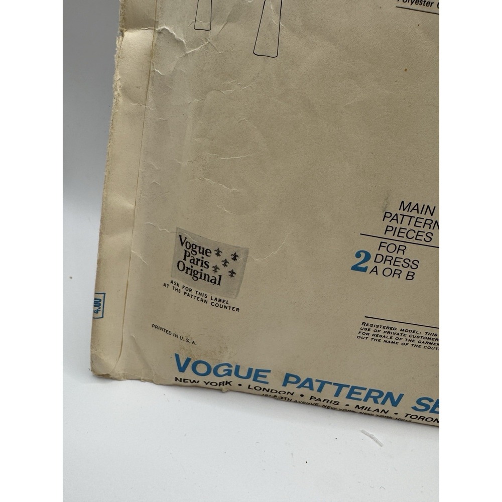 Vogue 1648 Christian Dior Paris Original Halter Dress Pattern Sz 10 Cut 1970s - Picture 9 of 15